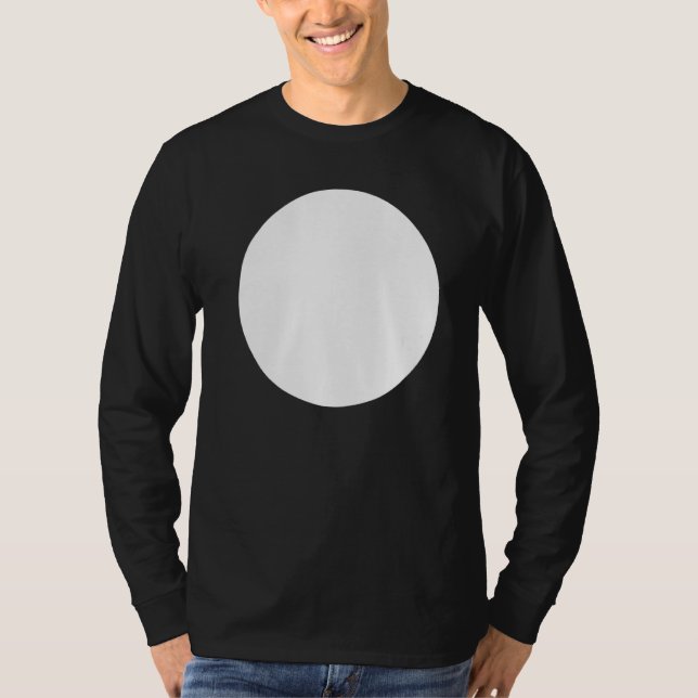 Blank Abstract Printed White Circle  Graphics T-Shirt (Front)