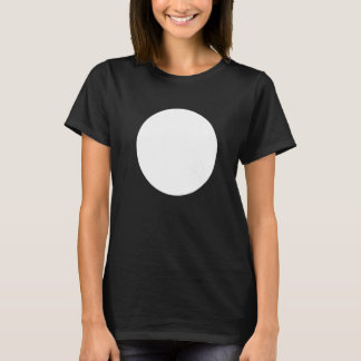Blank Abstract Printed White Circle  Graphics T-Shirt