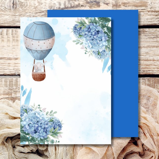 Blank Add Your Own Elephant Hot Air Balloon  Invitation (Creator Uploaded)
