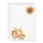 Blank Add Your Own Fall Pumpkin Orange Sunflower