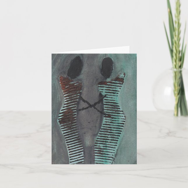 Blank African Art Note Card (Front)