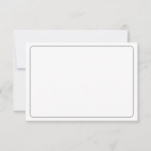 Blank All Occasion Black and White Bordered Card