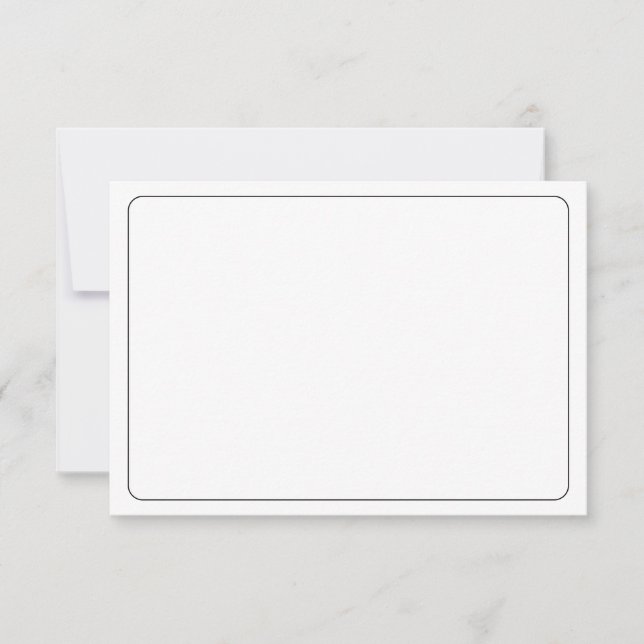 Blank All Occasion Black and White Bordered Card (Front)
