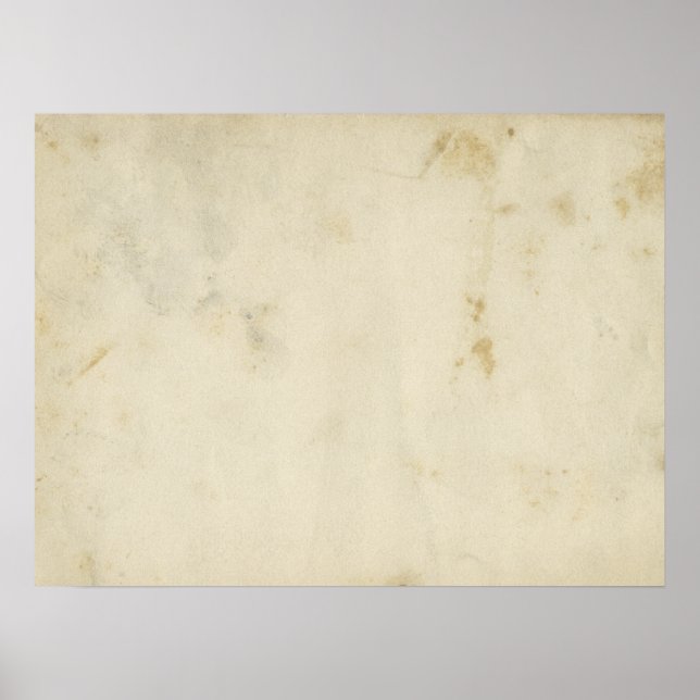 Blank Antique Aged Paper Poster (Front)
