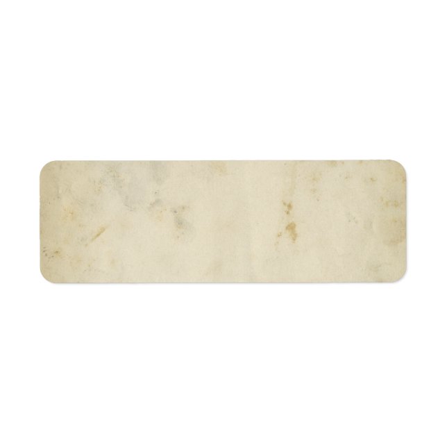 Blank Antique Aged Paper Return Address Label (Front)