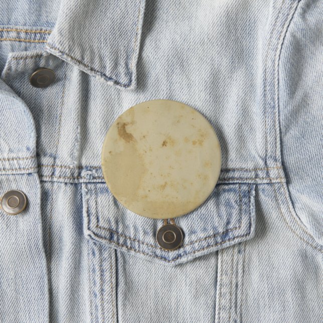 Blank Antique Stained 1870's Paper Round Button (In Situ)