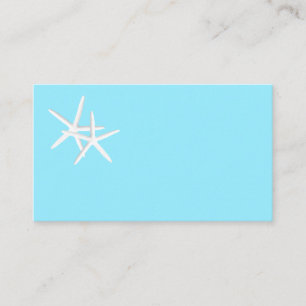 Blank Aqua Starfish Place Cards