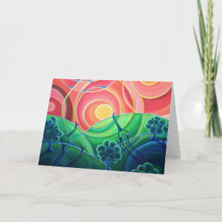 Blank Art greeting card, original art connection Card