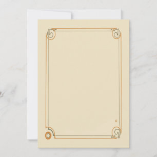 Blank Art Nouveau Note Card