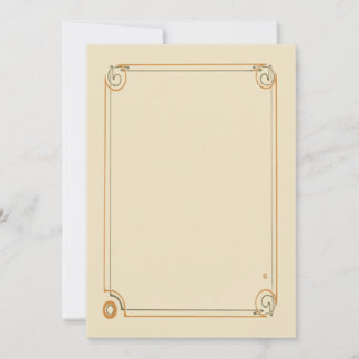 Blank Art Nouveau Note Card