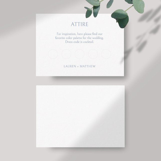 BLANK Attire Code DIY Wedding RSVP  Enclosure Card (Creator Uploaded)