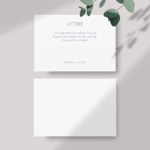 BLANK Attire Code DIY Wedding RSVP  Enclosure Card