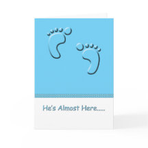 Blank Baby boy shower card