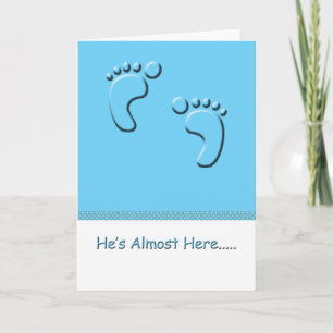 Blank Baby boy shower card