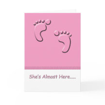 Blank Baby girl shower card