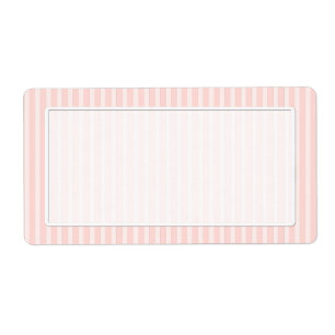Blank Baby Pink Striped Shipping Labels