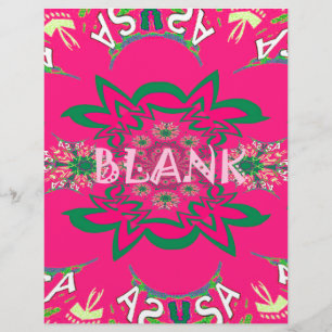 Blank baby vivid pink floral purple shade monogram