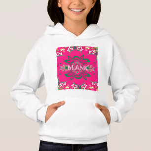 Blank Baby Vivid Pink Floral Purple Shade Monogram
