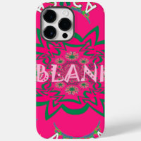 Blank Baby Vivid Pink Floral Purple Shade Monogram