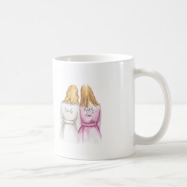 BLANK BACK Mug Blonde Waves Bride Blonde Lg Maid (Right)