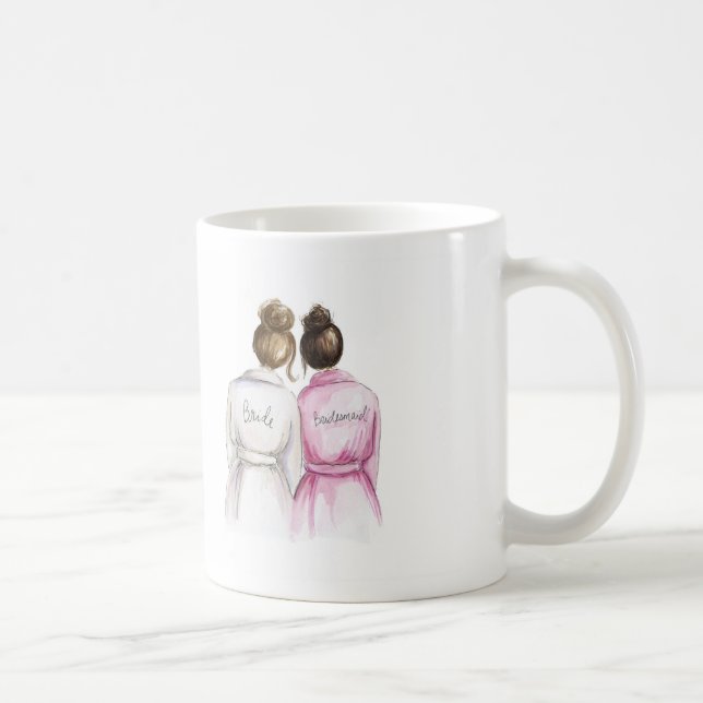 BLANK Back Mug Brunette Bun Bride Dk Br Bun Bm (Right)
