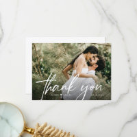 Blank back Wedding Photo Modern customisable 