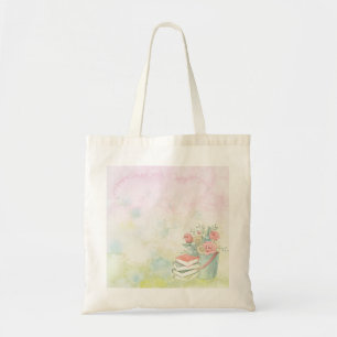 Blank Background Watercolor Template Flower Garden Tote Bag