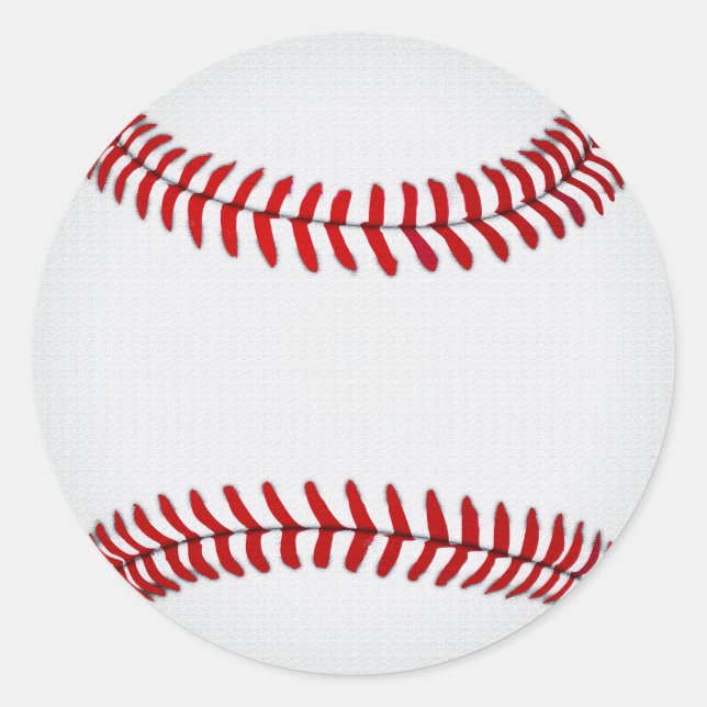 Blank Baseball Stickers, Round, Large or Small Classic Round Sticker (Front)