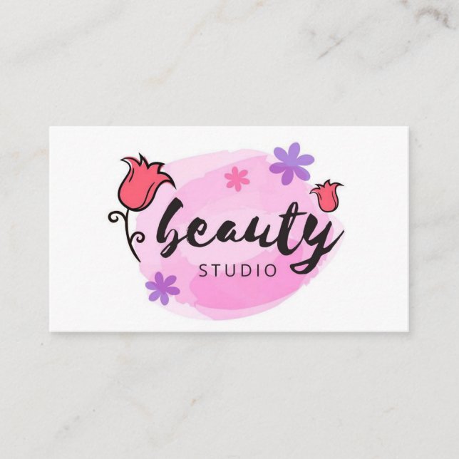 Blank Beauty Salon Business Card (Front)
