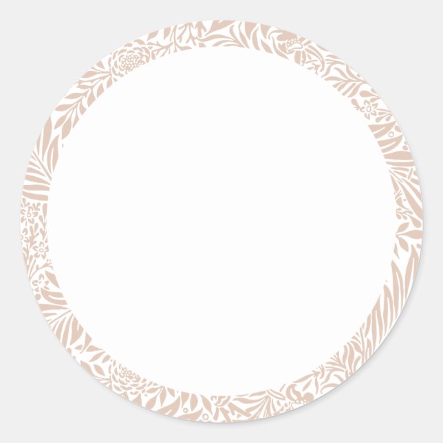 Blank beige and white floral Label (Front)