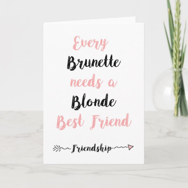 Blank Best Friend Quote Greeting Card (Front)