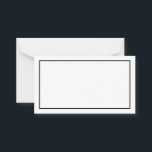 Blank Black and White Wedding Advice and Wishes Card<br><div class="desc">Blank Black and White Wedding Wedding Advice and Wishes Card
featuring black rectangle border.
Also perfect as wedding place cards,  business cards and more.

Click on the customise it button to personalise the design.</div>