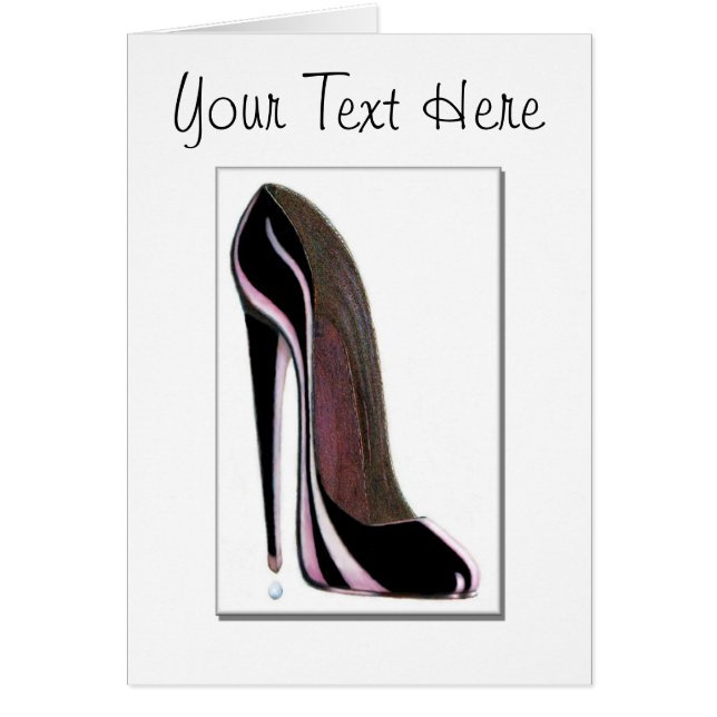 Blank black shoe card (Front)