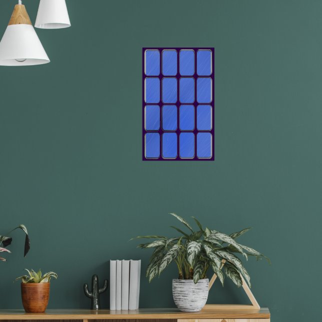Blank Blue Glass Bars Poster (Living Room 1)