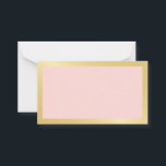 Blank Blush Pink & Gold Wedding Advice and Wishes Card<br><div class="desc">Blank Elegant Blush Pink and Gold Wedding Advice and Wishes Card
featuring gold rectangle border on blush pink background.
Also perfect as wedding place cards,  business cards and more.

Click on the customise it button to personalise the design by choosing background colour you like.</div>
