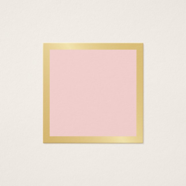 Blank Blush Pink with Faux Gold Foil Border (Front)