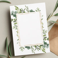 Blank Botanical Gold Greenery