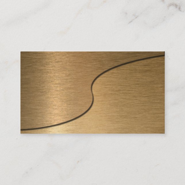 Blank Bronze Yin Yang Business Card (Front)