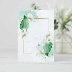 Blank budget Elegant calla lilies wedding  Invitation