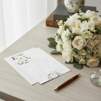 Blank budget Ivory watercolor floral wedding