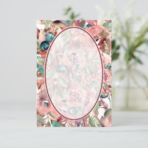 Blank budget Orange floral background wedding Invitation