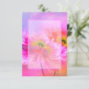 Blank budget Pink floral fantasy wedding  Invitati Invitation