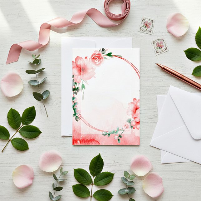 Blank budget Pink floral  wedding  Invitation (Creator Uploaded)