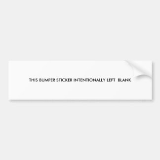 Blank Bumper Sticker