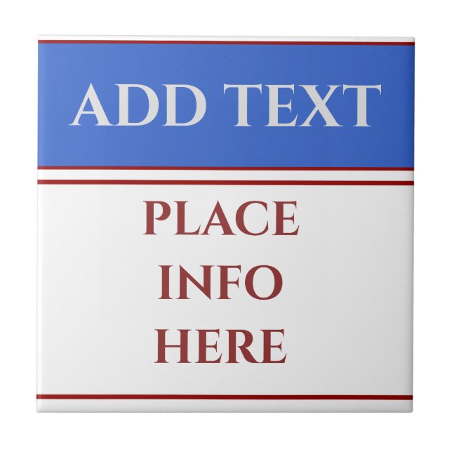 Blank Business Sign, add or edit text Poster Tile (Front)