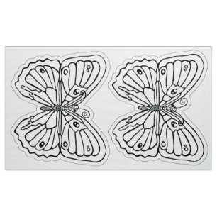 Blank Butterfly - colour, cut, sew and stuff Fabric