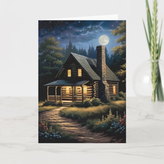 Blank Cabin Greeting Card (Front)