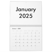 Blank Calendar 2025 With Months