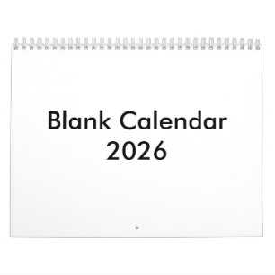 Blank Calendar 2026 Without Holidays