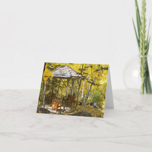 Blank Card, Autumn Gazebo Card